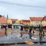 Marktplatz in Zagreb. Nach dem Regen. Nach dem Markt.